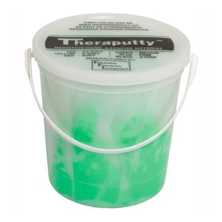 Fabrication Enterprises TheraPutty Standard Exercise Putty, Green, Medium, 5 Pound 10-0925